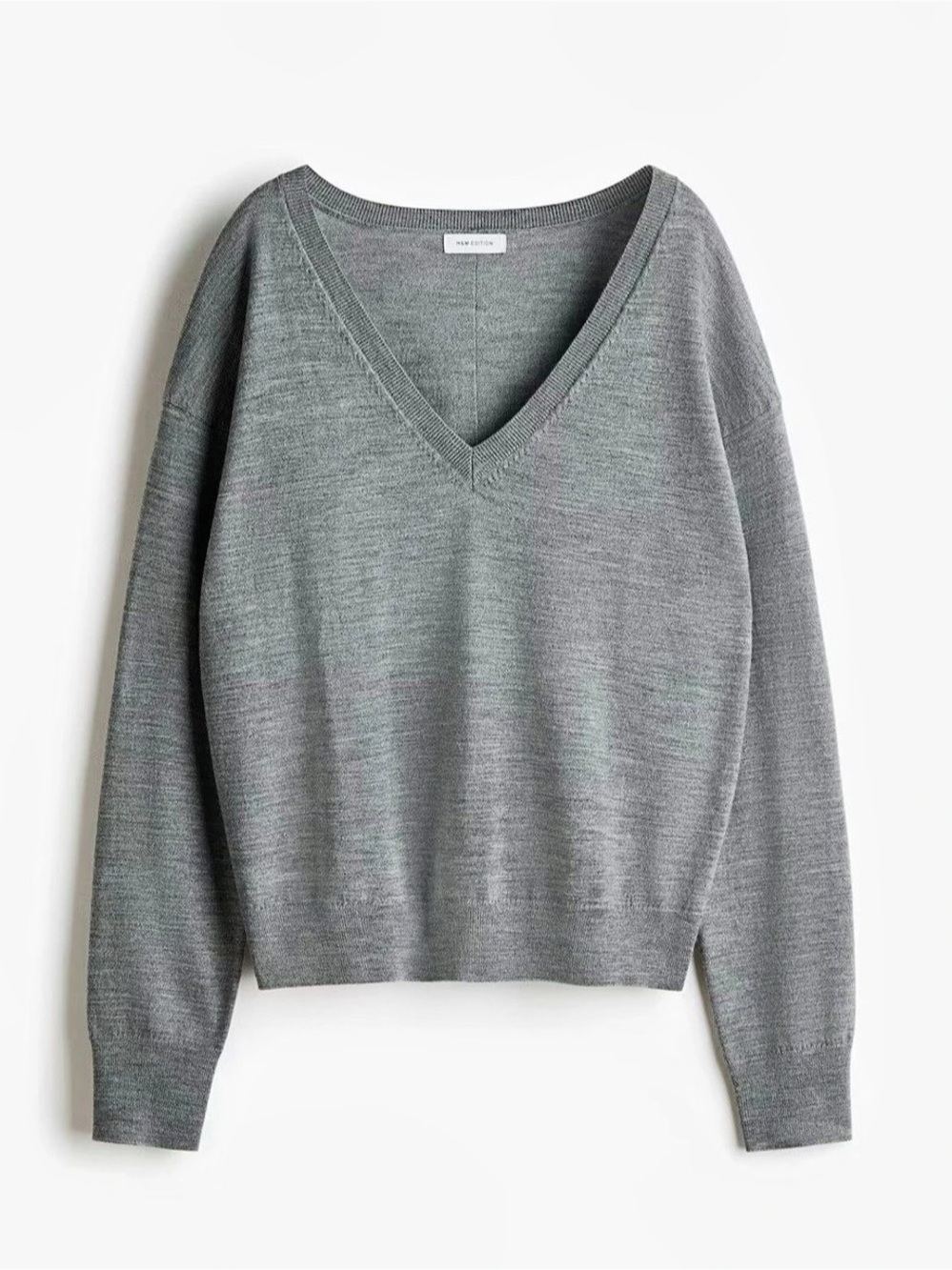 H&M Gray V-Neck Sweater Size Small like new